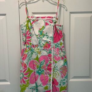 Lilly Pulitzer pink floral romper dress